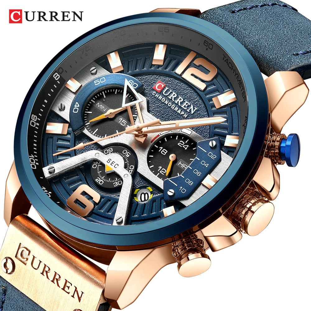 CURREN® Luxury Leather Classic Watch