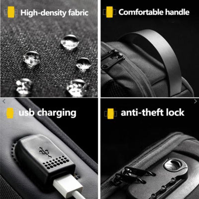 Men's Waterproof Oxford Crossbody Anti-theft Bag
