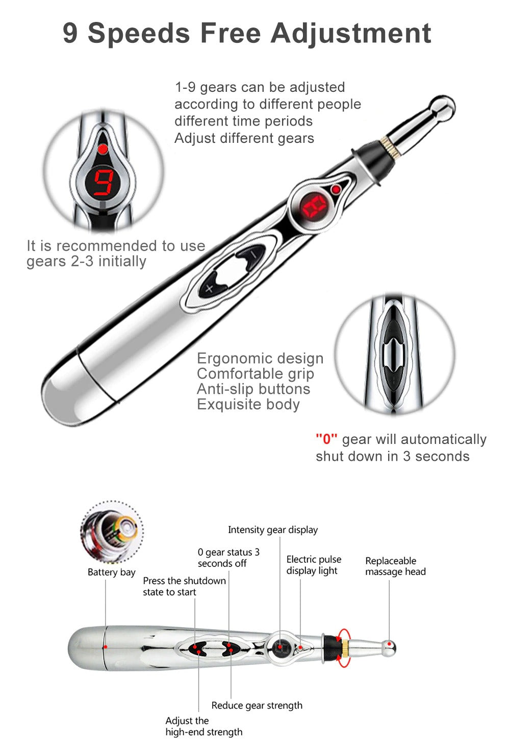 Electric Acupuncture Point Massage Pen