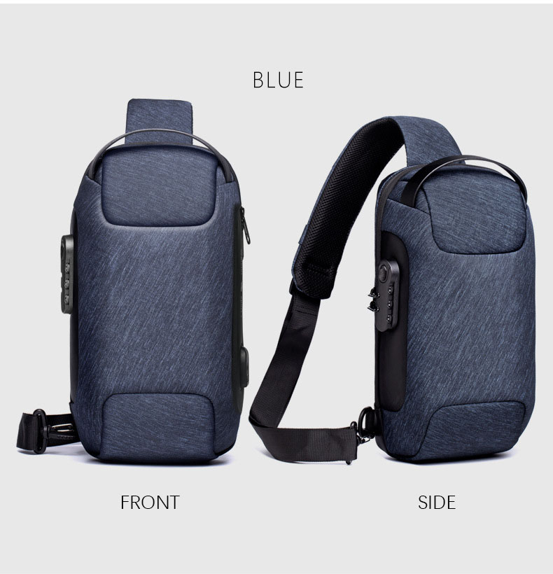 Men's Waterproof Oxford Crossbody Anti-theft Bag