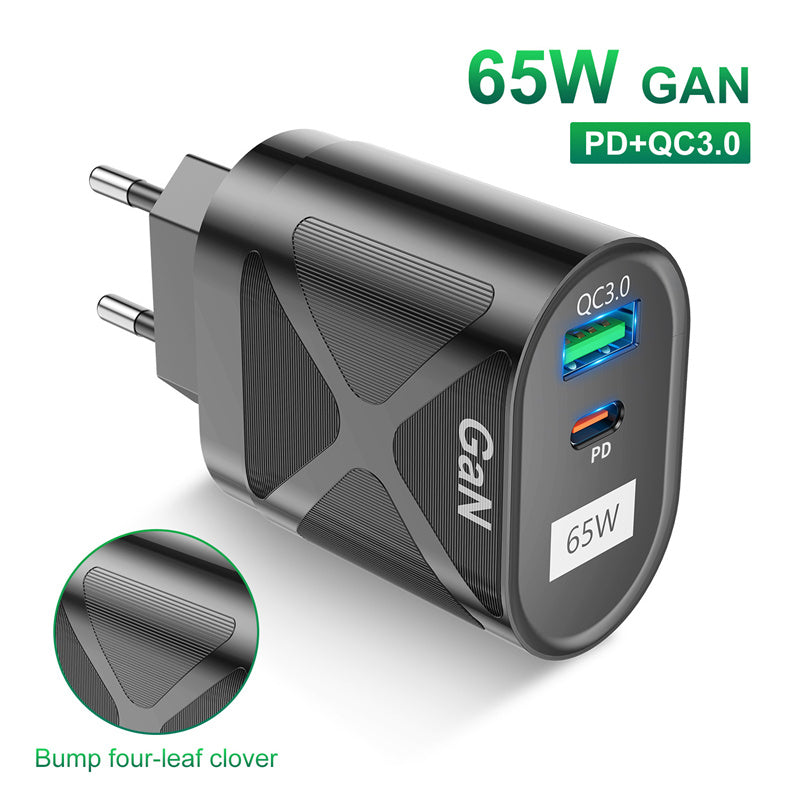 Fast charger 65W for Smartphones and Laptops