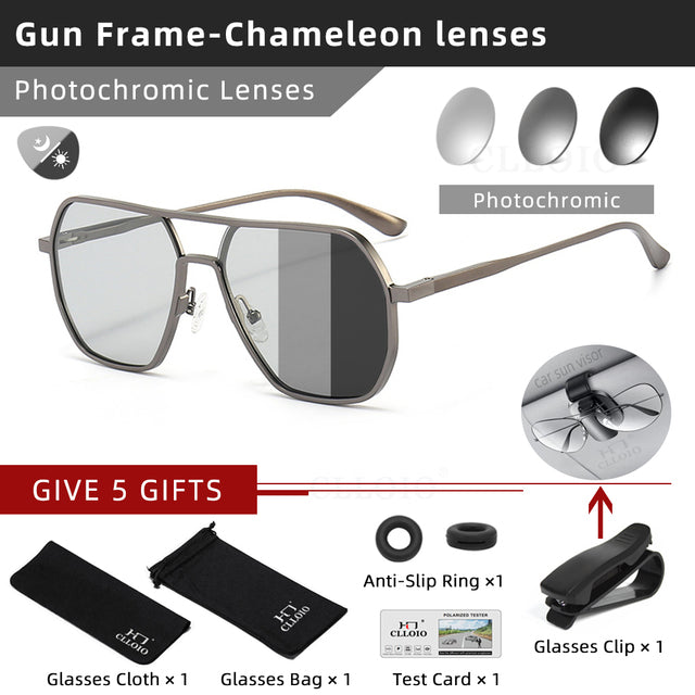 CLLOIO® New Fashion Aluminum Photochromic Sunglasses