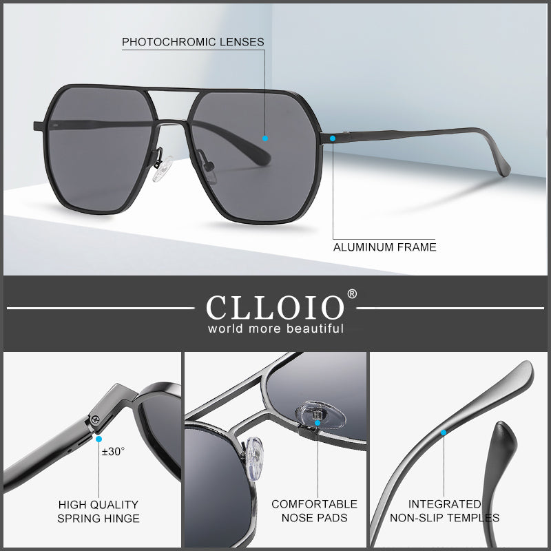 CLLOIO® New Fashion Aluminum Photochromic Sunglasses