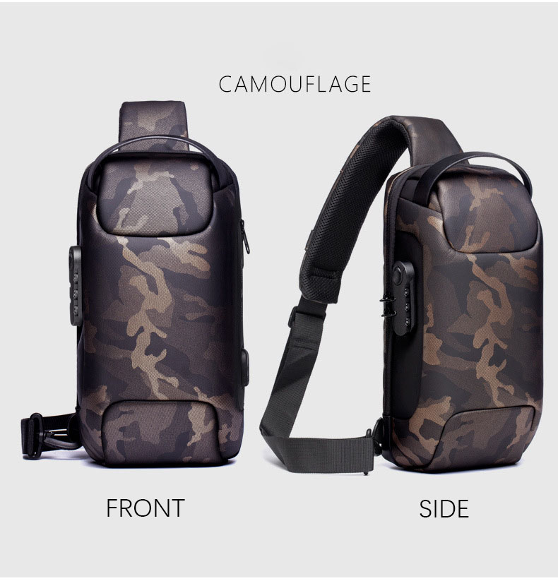 Men's Waterproof Oxford Crossbody Anti-theft Bag