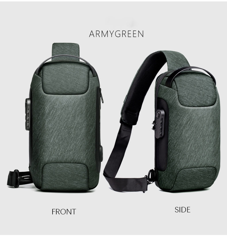 Men's Waterproof Oxford Crossbody Anti-theft Bag