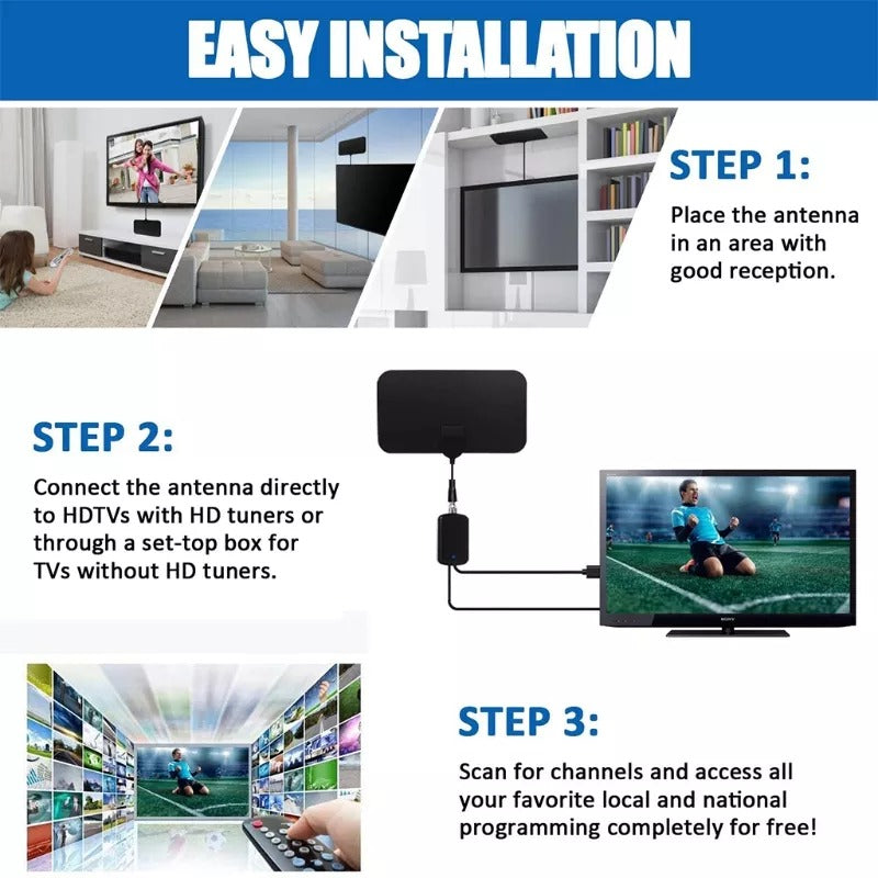 4K HDTV Digital Antenna with signal amplifier