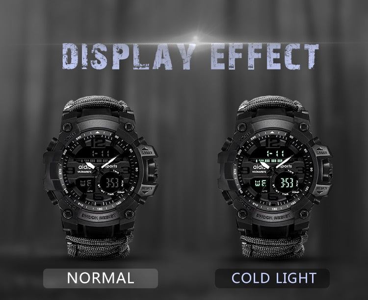 Military Survival Multi-Functional Digital Watch Compass