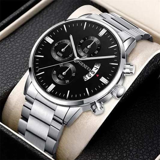 GENEVA® Men's Luxury Watch Stainless Steel