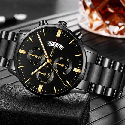 GENEVA® Men's Luxury Watch Stainless Steel
