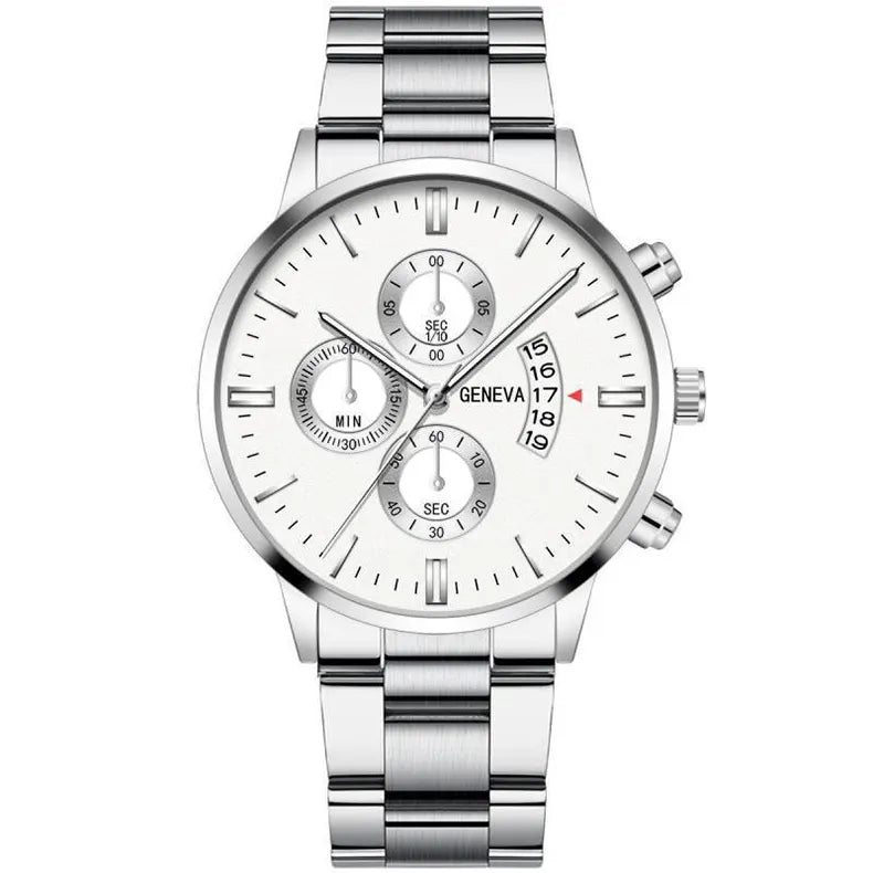 GENEVA® Men's Luxury Watch Stainless Steel