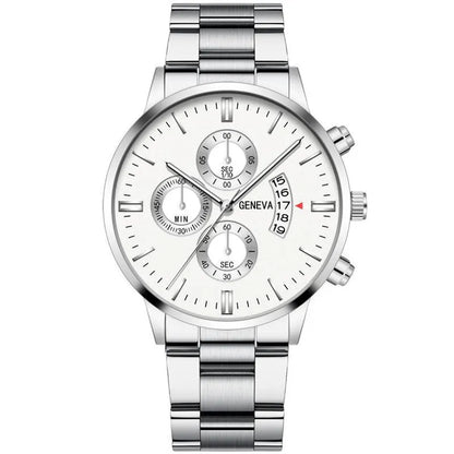 GENEVA® Men's Luxury Watch Stainless Steel
