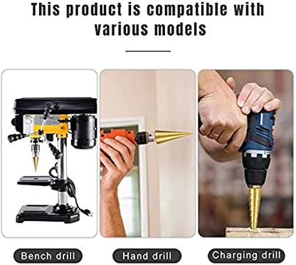 Hex Titanium Step Cone Drill Bit Hole Cutter HHS