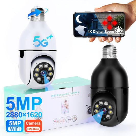 Light bulb security hidden camera 360°