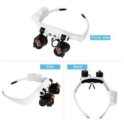 LED Headband Magnifier 7 Adjustable Lens