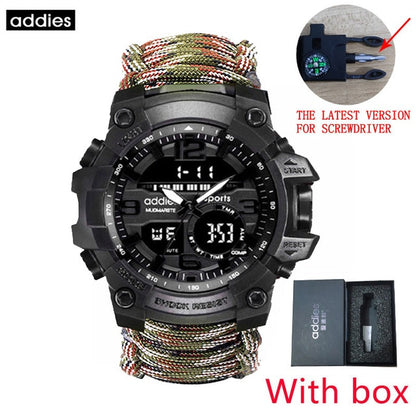 Military Survival Multi-Functional Digital Watch Compass