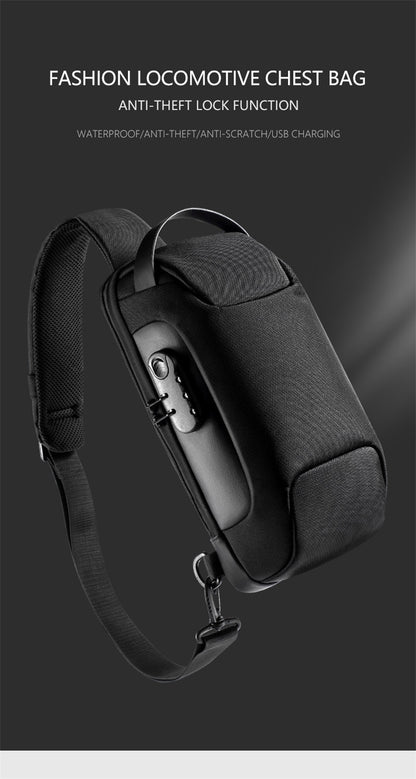 Men's Waterproof Oxford Crossbody Anti-theft Bag