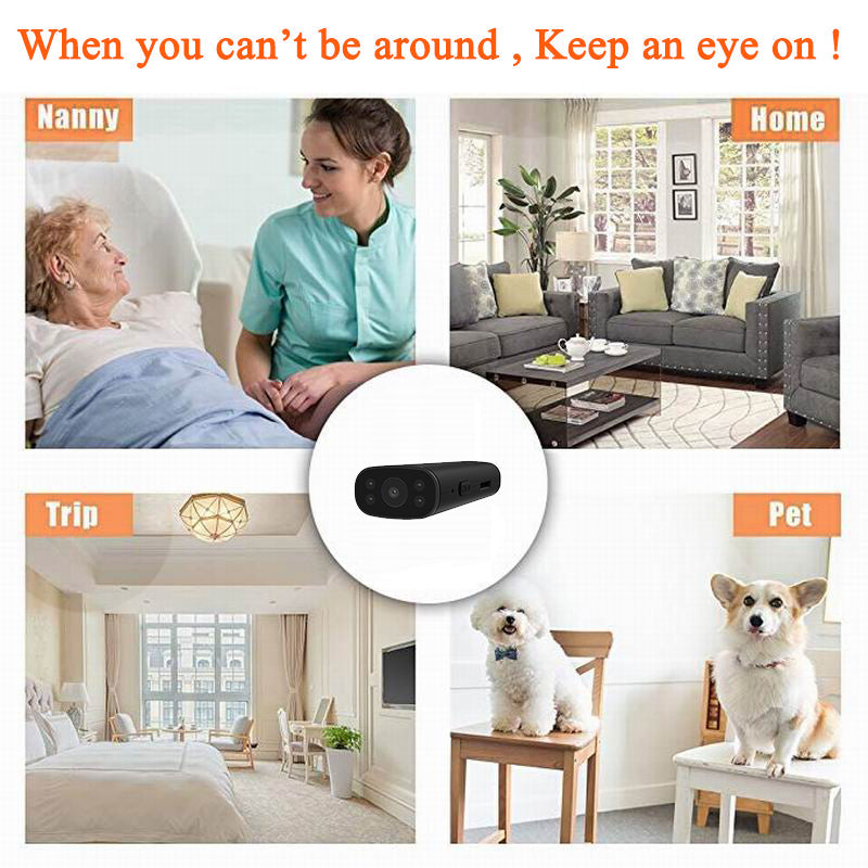 Mini Home Security Camera with Motion Detection, 1080P HD WiFi