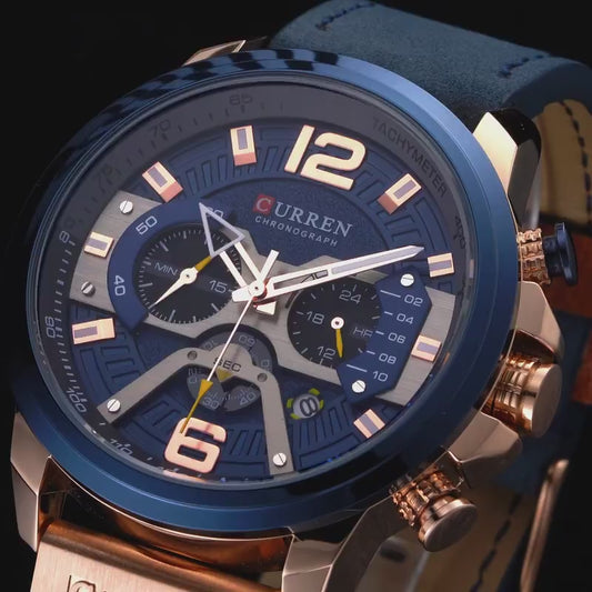 CURREN® Luxury Leather Classic Watch