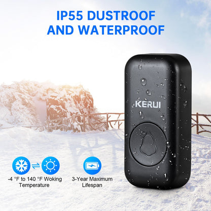 KERUI® Wireless Doorbell IP66 Waterproof