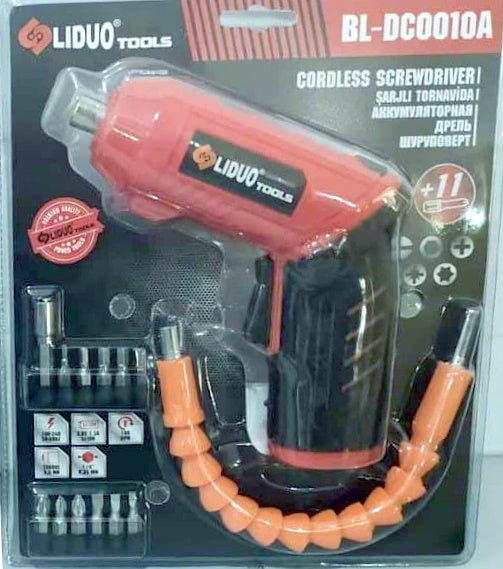 Mini portable cordless electrical screwdriver